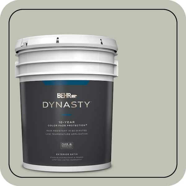 BEHR DYNASTY 5 gal. #PPU11-11 Summer Green Satin Enamel Exterior Stain-Blocking Paint & Primer