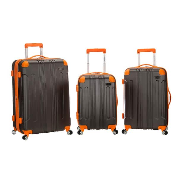 Rockland London 3-Piece Hardside Spinner Luggage Set, Charcoal