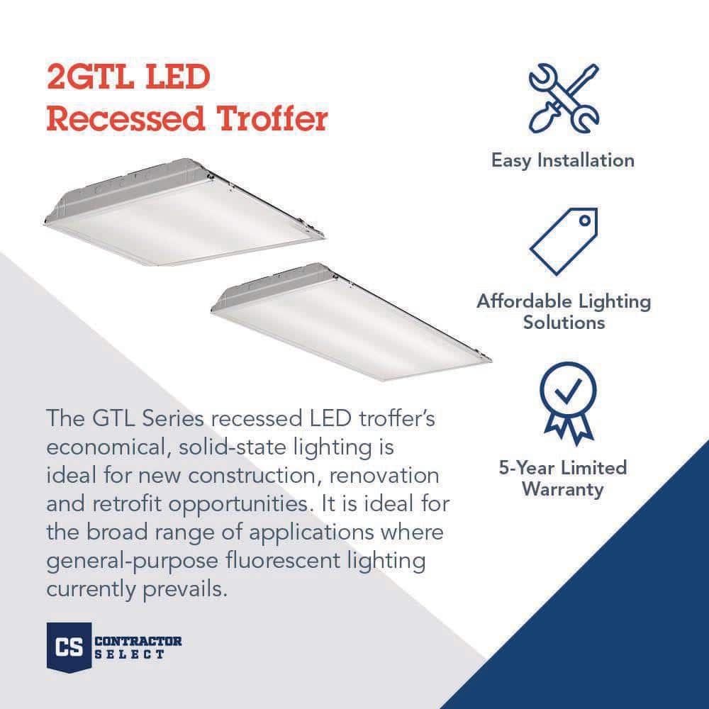 White 48-Inch LED Fluorescent Indoor/Outdoor Troffer Light