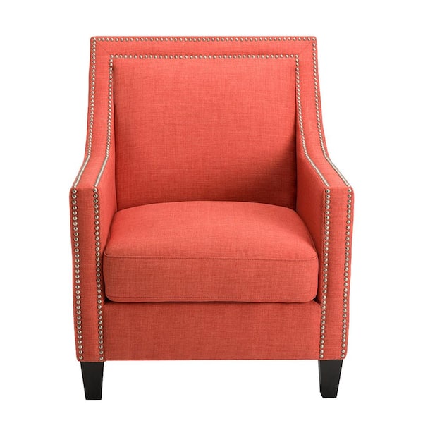 Homepop Edwin Coral Arm Chair