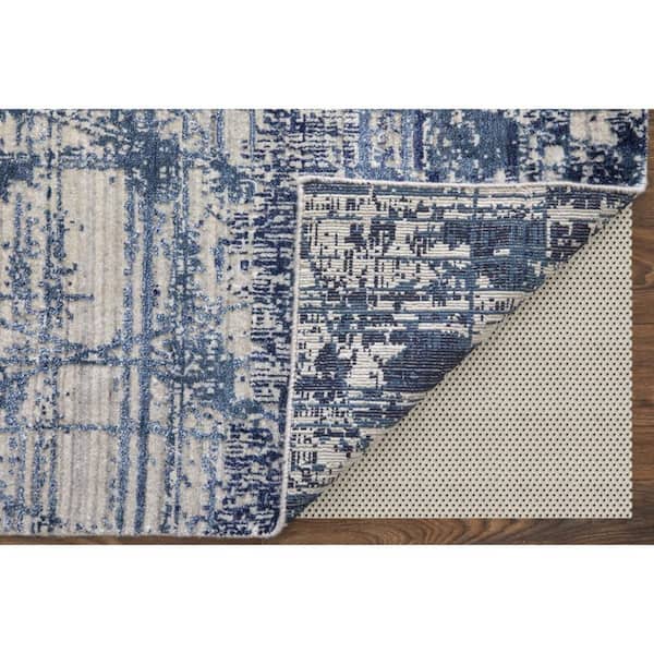 2 ft. x 3 ft. Blue, Ivory Abstract Area Rug