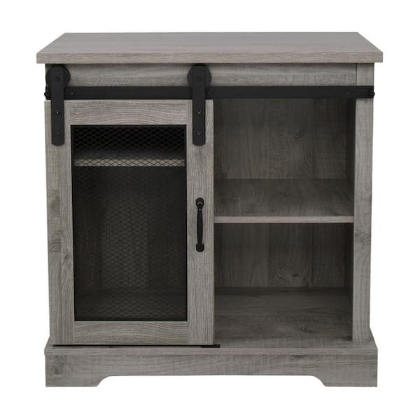 Karl home Gray MDF Accent Storage Cabinets