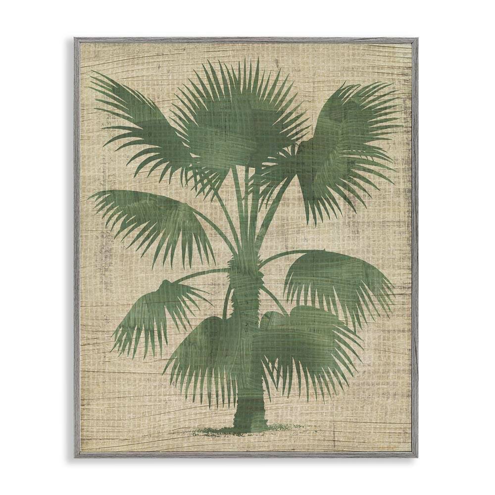 Vintage Distressed Palm by June Erica Vess Gray Framed Nature Giclee Art Print 14 in. x 11 in. price history on PriceWatchPro
