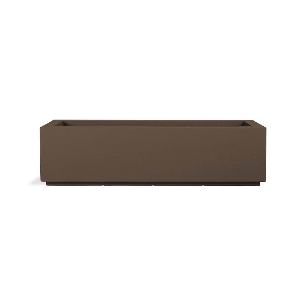 Extra Large Brown Poly-Stone Rectangle Trough Planter