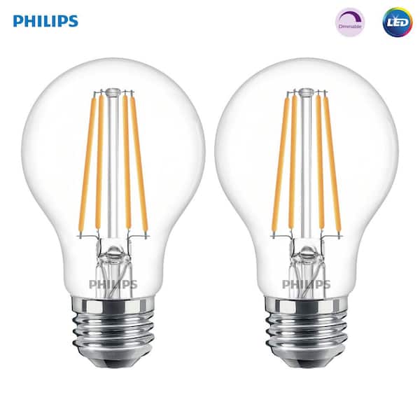 8 Pack Clear Daylight Dimmable | 8 Count TCP RFVA6050DCL8 LED Filament Light Bulbs 60 Watt Equivalent Classic A19 Full Glass 