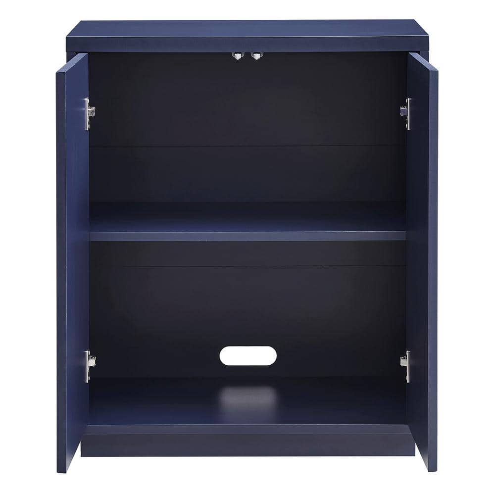 Evelyn 28" Dark Blue Adjustable Shelf Office Accent Cabinet