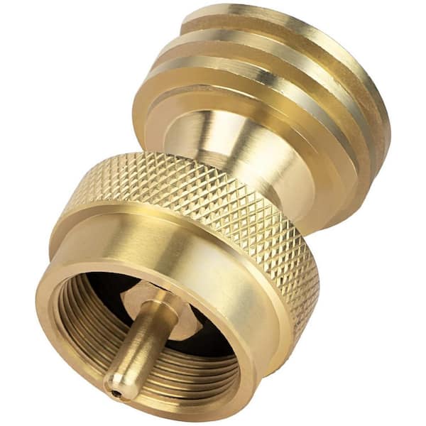 Solid Brass Propane Tank Adapter for 20 lb. to 1 lb. Converter