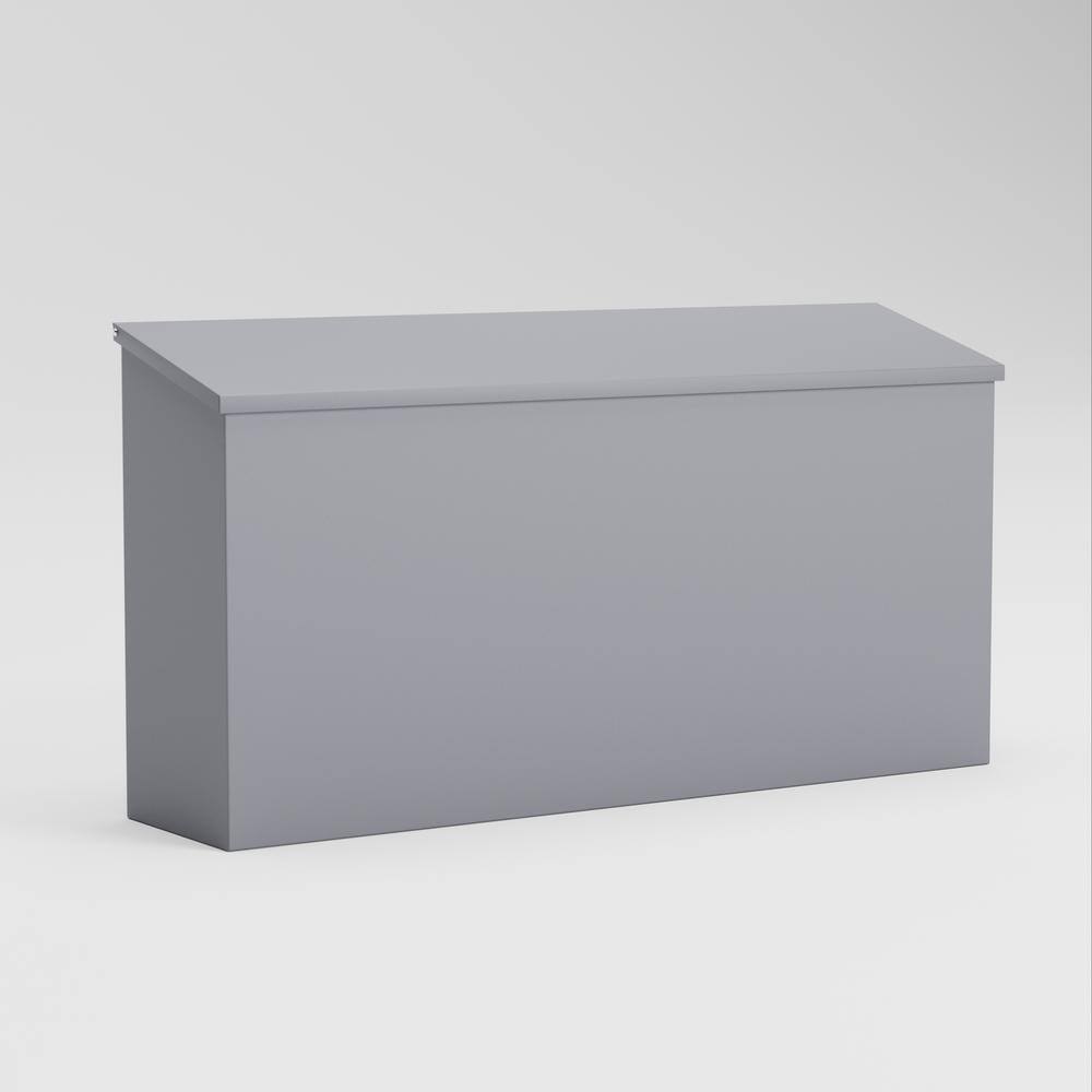 Gray Metal Wall-Mounted Standard Mailbox with Numbers