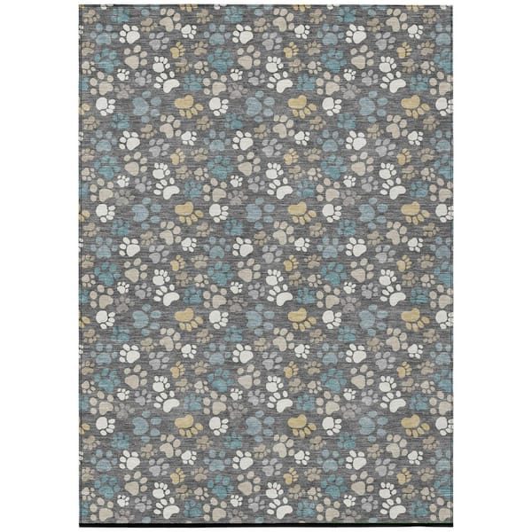 Chantille Machine Washable Indoor/Outdoor Abstract ACN3061 Gray 10 ft. x 14 ft. Area Rug