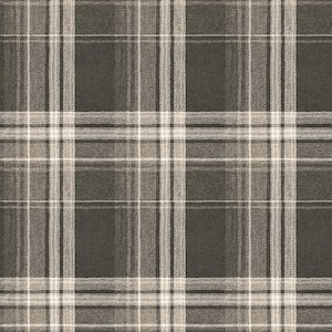 Saranac Dark Brown Flannel Paper Strippable Roll (Covers 56.4 sq. ft.)