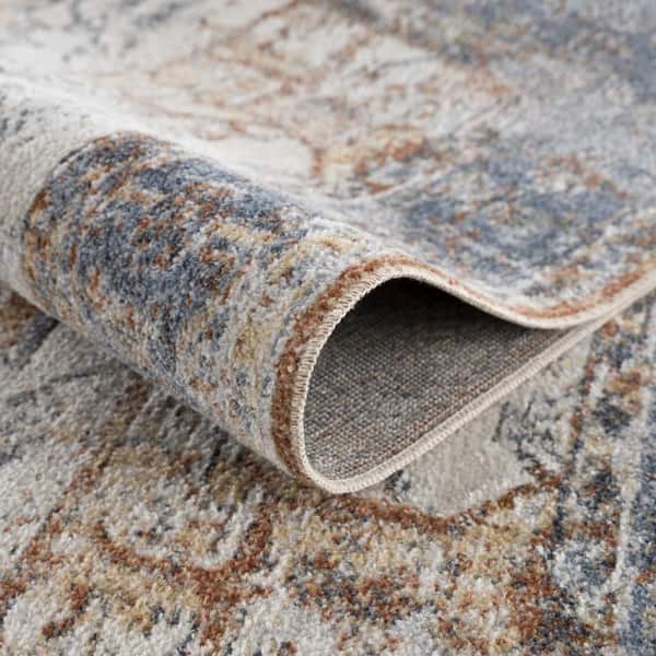 Hera 7 ft. X 9 ft. Blue, Light Blue, Off White Area Rug