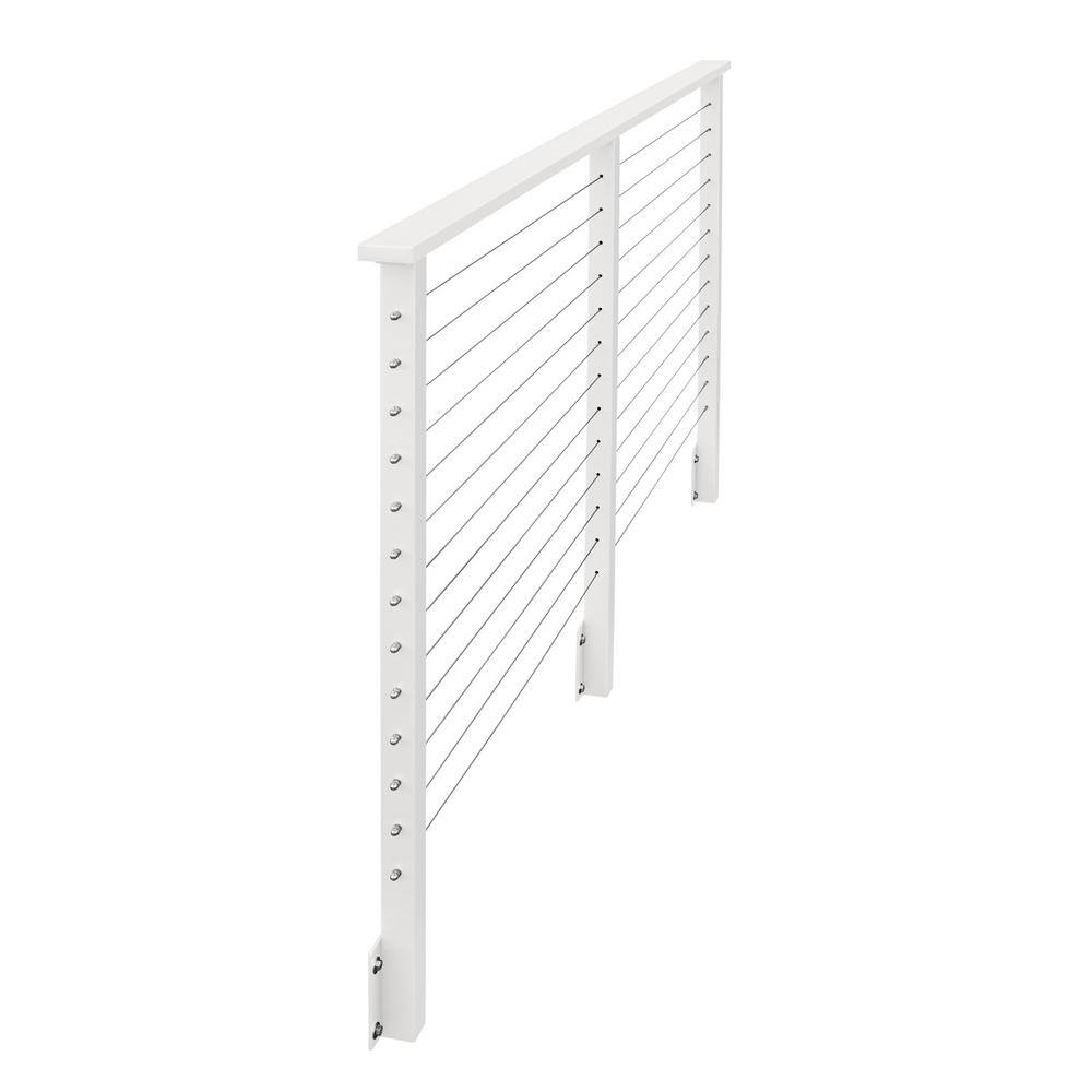 34 ft. x 42 in. White Deck Cable Railing, Face Mount price history on PriceWatchPro