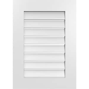 20 in. x 28 in. Vertical Surface Mount PVC Gable Vent: Functional with Standard Frame