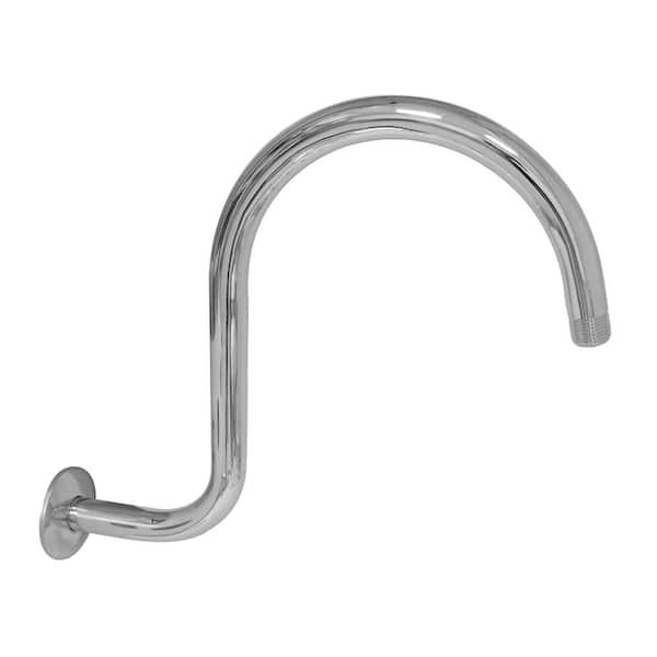 Kingston Brass 14 in. Shower Arm with Flange in Polished Chrome