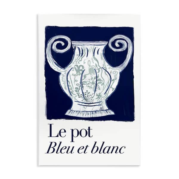 Stupell Industries Le Pot Ornate Vase by cartissi Unframed Typography Graphic Art Print 15 in. x 10 in.