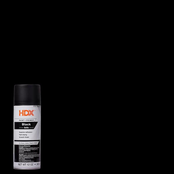 12 oz. Paint and Primer Satin Black Spray Paint