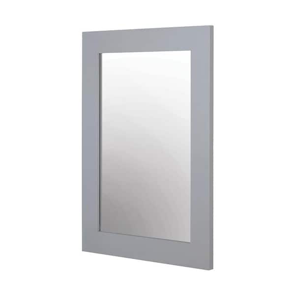 22 in. W x 30 in. H Framed Rectangular Bathroom Vanity Mirror in Pebble Grey 22 in. W x 30 in. H Framed Rectangular Bathroom Vanity Mirror in Pebble Grey