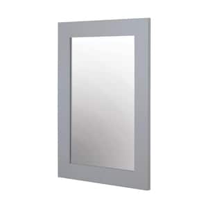 Sonoma 22 in. W x 30 in. H Rectangular Framed Wall Mount Bathroom Vanity Mirror in Pebble Gray