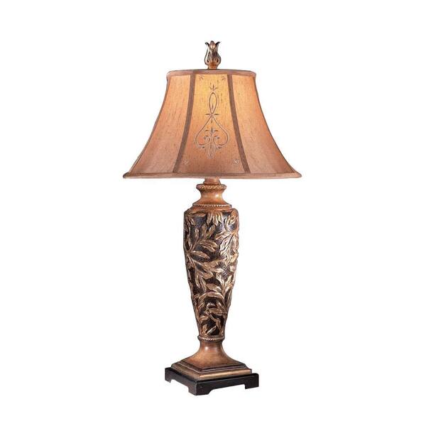 Ambience by Minka Lavery Salon Grand 31 in. Florence Patina Table Lamp with Shade