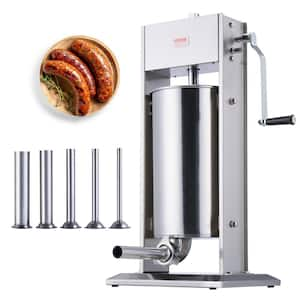 Manual Sausage Stuffer 15 l Vertical Sausage Machine Made of Food-Grade 304 Stainless Stee for Home, Commercial