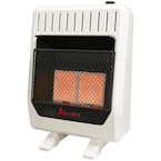 20,000 BTU, Dual Fuel Ventless Infrared Plaque Heater With Base and Blower, T-Stat Control