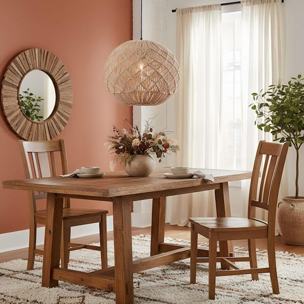 San Remo Distressed Oak Solid Wood Dining Side Chair (Set of 2)