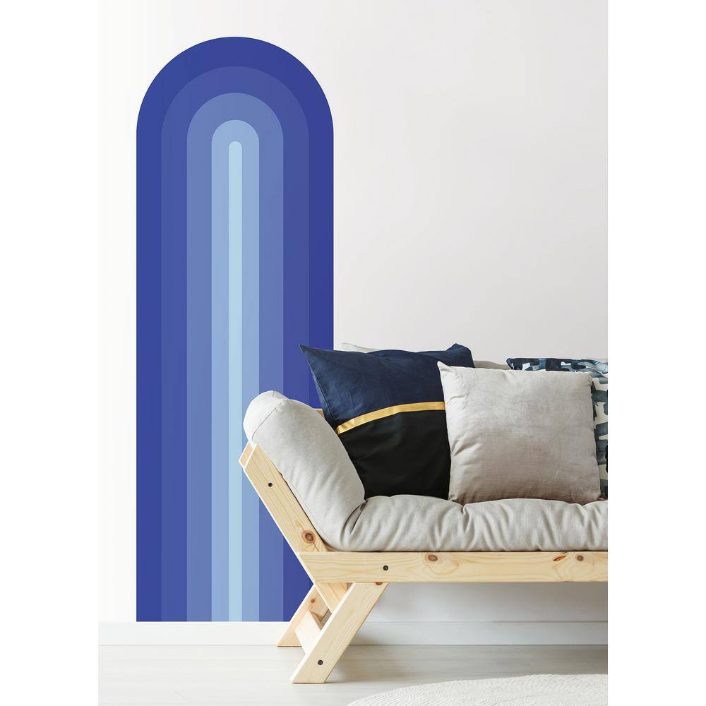 Blue Gradient Geometric Archway Peel and Stick Wall Decal