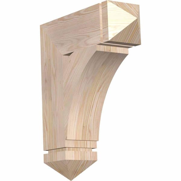 Ekena Millwork 5.5 in. x 24 in. x 20 in. Douglas Fir Thorton Arts and Crafts Smooth Bracket