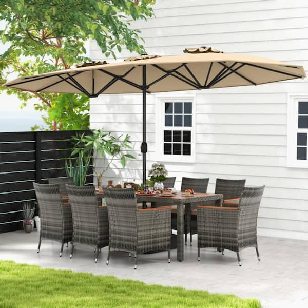 astonica patio umbrella solar Island Umbrella Santorini II Fiesta Square Cantilever Umbrella in Terra Cotta Sunbrella Acrylic, 10'