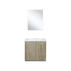 Fairbanks 24 in W x 20 in D Rustic Acacia Bath Vanity, Cultured Marble Top and 18 in Mirror