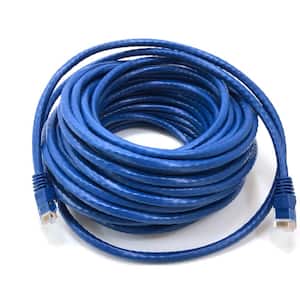 150 ft. 24 AWG Cat6 Molded Snaggles RJ45 UTP Networking Patch Cable, Blue