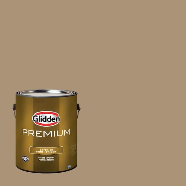 Glidden Premium 1 gal. Sauteed Mushroom PPG1085-5 Satin Exterior Latex Paint