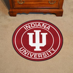 NCAA Indiana University Red 2 ft. x 2 ft. Round Area Rug