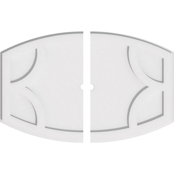 Ekena Millwork 28 in. W x 18-5/8 in. H x 1 in. ID x 1 in. P Kailey Architectural Grade PVC Contemporary Ceiling Medallion (2-Piece)