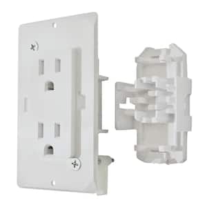 20 Amp, 125-Volt, White Decor Receptacle with Cover