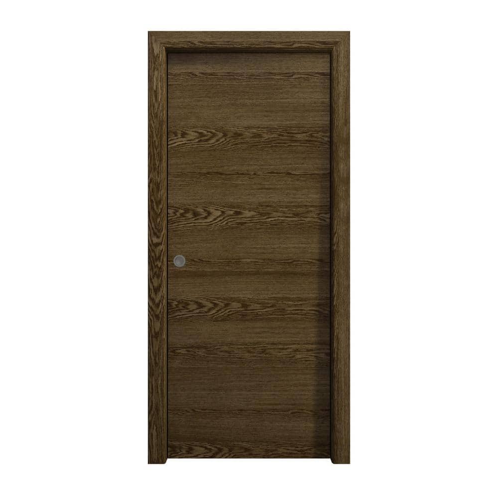 Assemble Required 42 in. x 84 in. Marble Oak Solid Wood Pocket Door with Hardware price history on PriceWatchPro