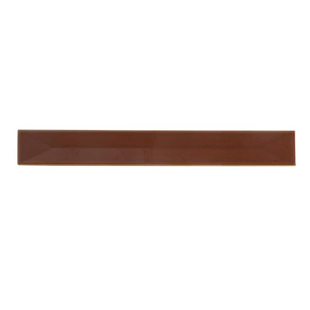 Horizonte 2 in. x 8 in. Glossy Caramel Ceramic Deco Subway Wall Tile Sample price history on PriceWatchPro