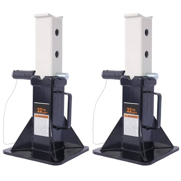 Tidoin 1-Pair 44,000 lb. Black Steel Heavy Duty Pin Type Professional Car Jack Stand with Lock
