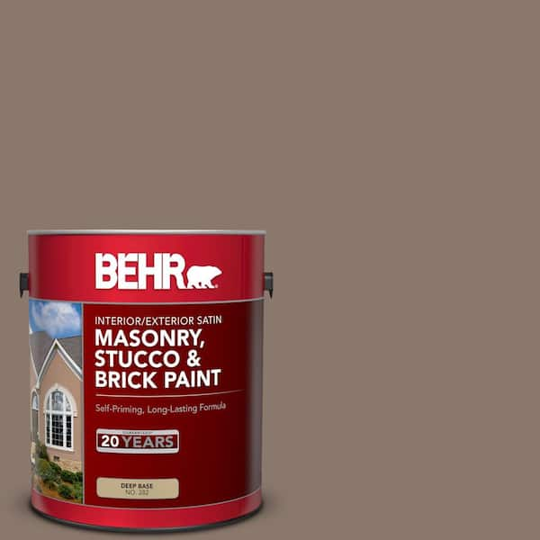 BEHR 1 gal. #N210-5 Caffeine Satin Interior/Exterior Masonry, Stucco and Brick Paint