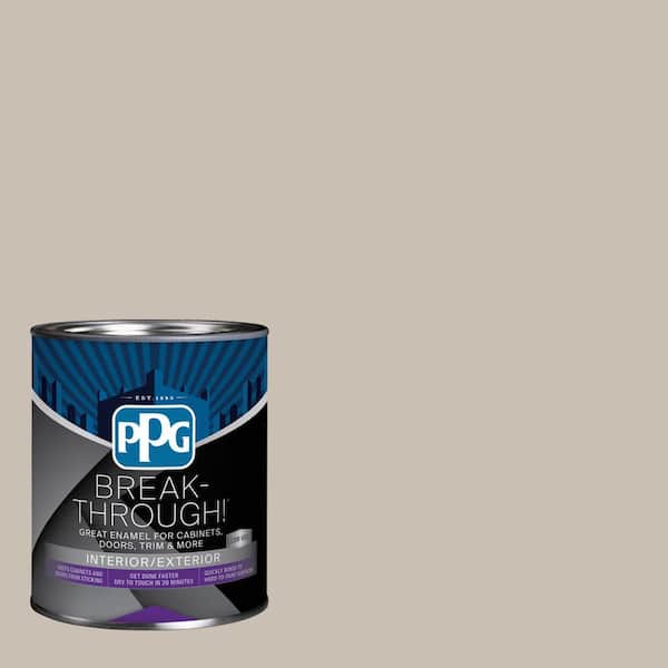 Break-Through! 1 qt. PPG1023-3 Ashen Semi-Gloss Door, Trim & Cabinet Paint