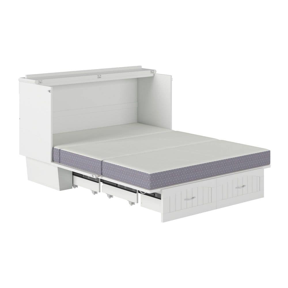 Nantucket Queen Murphy Bed Chest with Storage Drawer