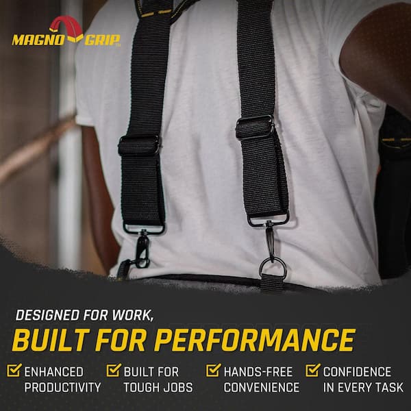 MagnoGrip Padded Suspenders with Smart Phone Pouch 006-581 - The