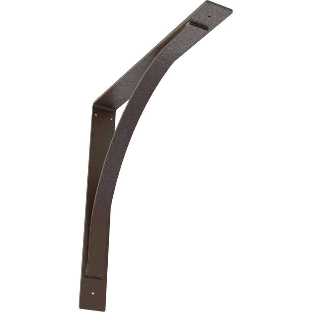 Ekena Millwork 3 in. W x 24 in. H x 24 in. D Hammered Brown Morris Steel Bracket