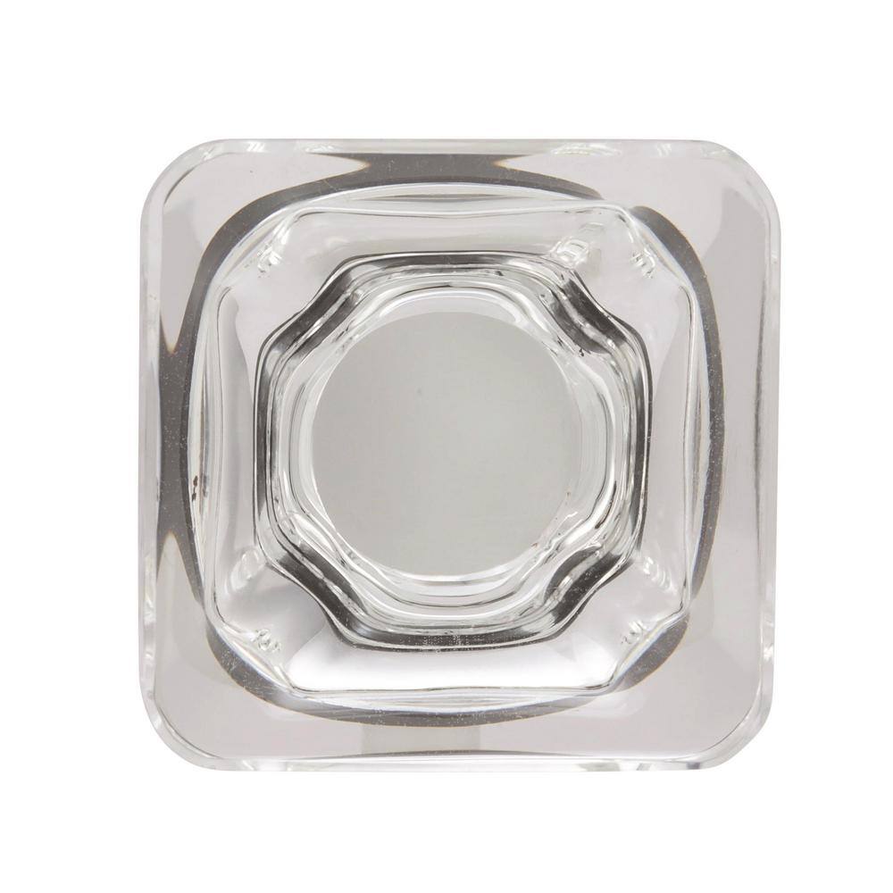 Glacio Clear and Oil-Rubbed Bronze Square Cabinet Knob