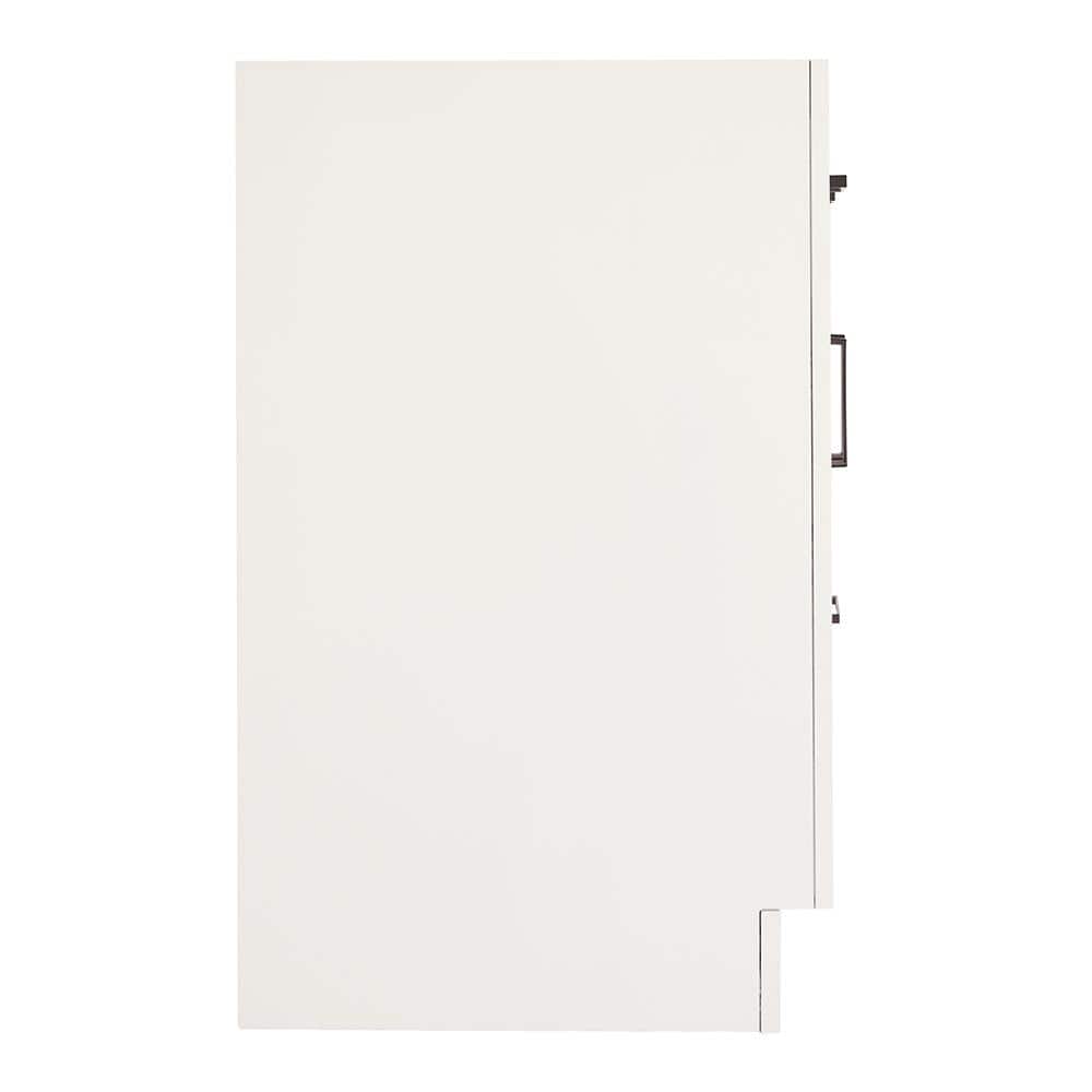 60'' White Hardwood Double Freestanding Bathroom Vanity