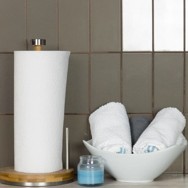 ABOLOS Modern Design Glossy Arctic Brown Subway 3 in. x 6 in. Glass Wall Tile (16 sq. ft./Case)