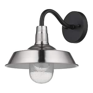Burry 1-Light Satin Nickel Outdoor Wall Light