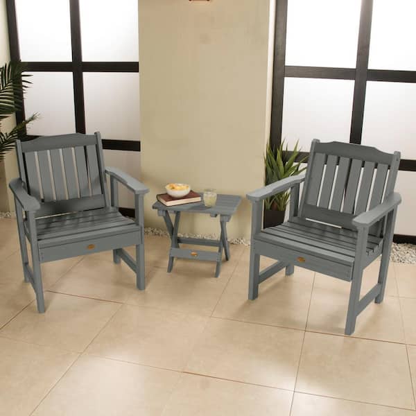 Lehigh Coastal Teak 3-Piece Recycled Plastic Outdoor Conversation Set