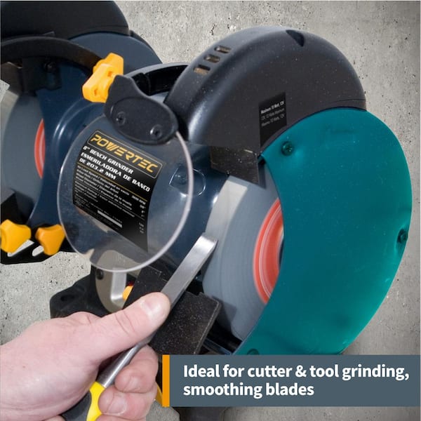 6 in. x 3/4 in. 150-Grit 1/2 in. Arbor Aluminum Oxide Grinding Wheel for Bench Grinder