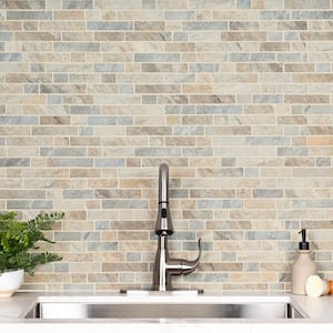 Stonella Interlocking 11.81 in. x 11.81 in. Textured Glass Patterned Look Wall Tile (14.55 sq. ft./Case)
